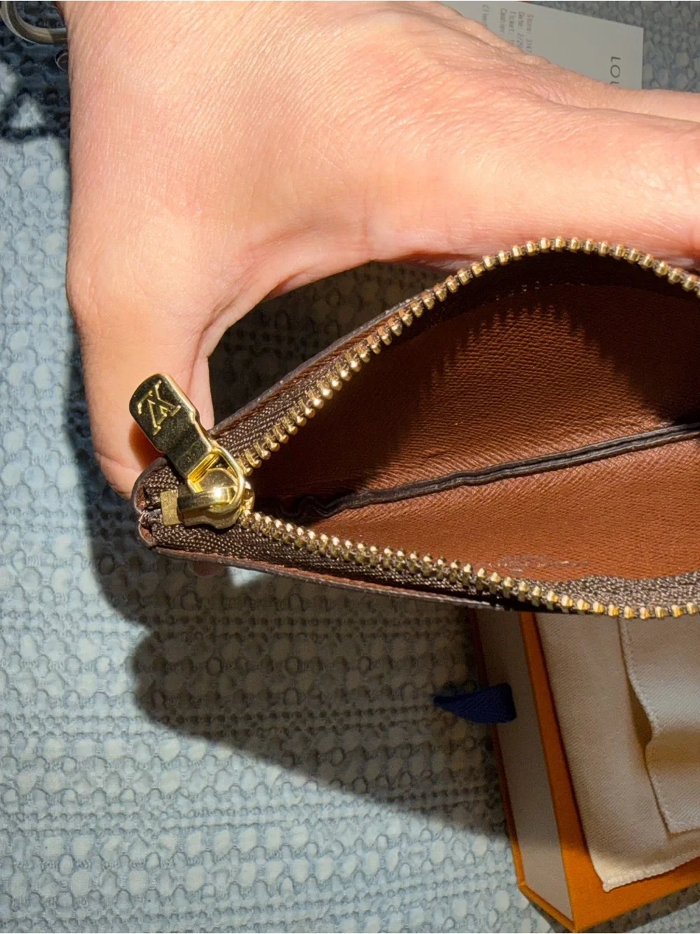 Louis Vuitton Monogram Brown & Gold Key/Card Holder